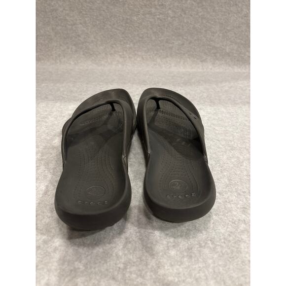 Crocs Kadee Women's Size 11 Black Lightweight Waterproof Thong Sandals Slippers - Picture 4 of 9
